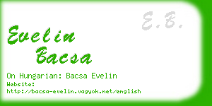 evelin bacsa business card